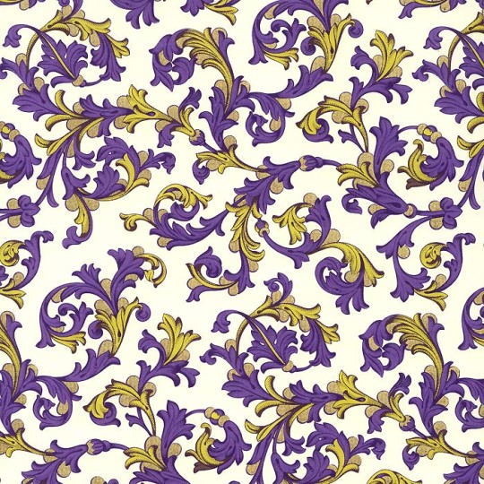 Purple and Gold Traditional Florentine Print Paper ~ Rossi Italy ~ 2013